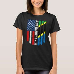Camiseta Bandera estadounidense y bandera de Tanzania mejor