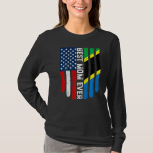 Camiseta Bandera estadounidense y bandera de Tanzania mejor