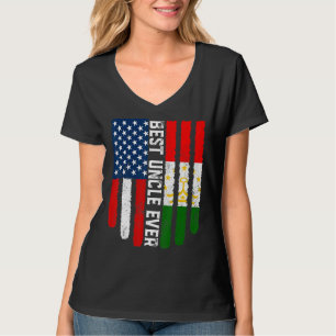 Camiseta Bandera estadounidense y bandera de Tayikistán mej