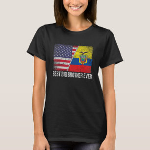 Camiseta Bandera estadounidense y bandera ecuatoriana mejor