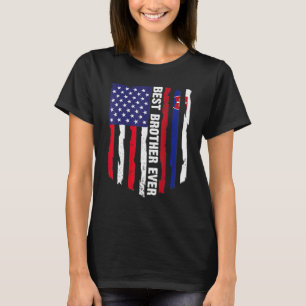Camiseta Bandera estadounidense y bandera eslovaca mejor he
