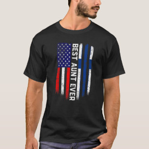 Camiseta Bandera estadounidense y bandera finlandesa mejor 
