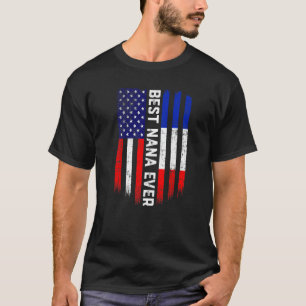 Camiseta Bandera estadounidense y bandera francesa mejor fa
