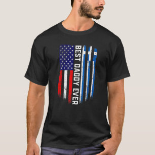 Camiseta Bandera estadounidense y bandera griega mejor fami