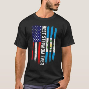 Camiseta Bandera estadounidense y bandera guatemalteca mejo