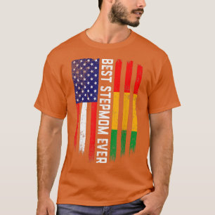 Camiseta Bandera estadounidense y bandera guineana mejor hi