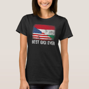 Camiseta Bandera estadounidense y bandera húngara mejor fam