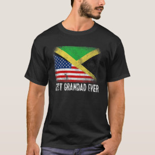 Camiseta Bandera estadounidense y bandera jamaiquina mejor 