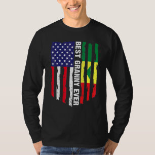 Camiseta Bandera estadounidense y bandera senegalesa mejor