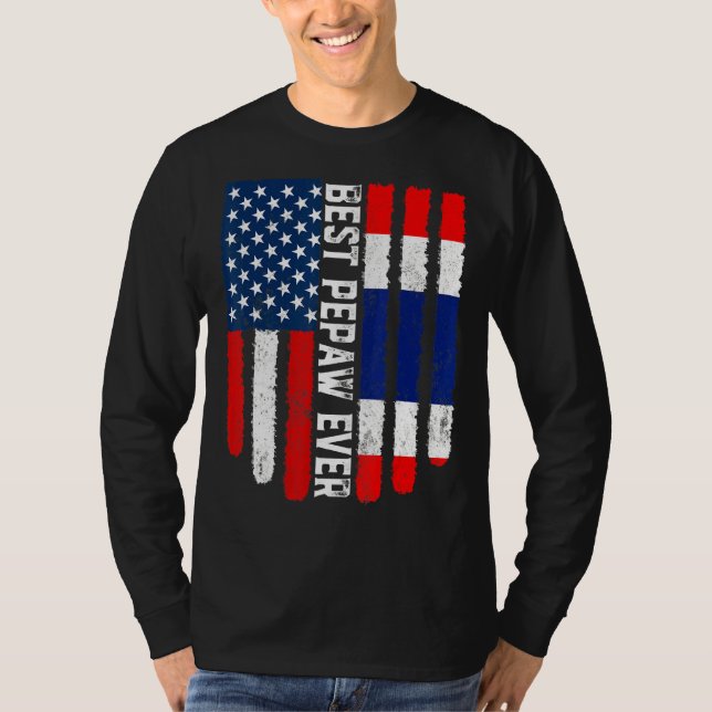 Camiseta Bandera estadounidense y bandera tailandesa mejor  (Anverso)