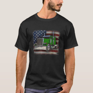 Camiseta Bandera estadounidense y camionero patriótico Gree