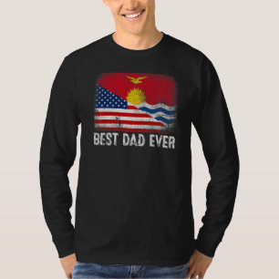 Camiseta Bandera estadounidense y la bandera de Kiribati me
