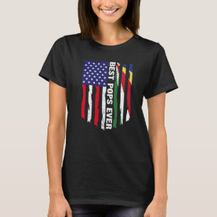 Camiseta Bandera estadounidense y la bandera de las Seychel