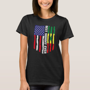 Camiseta Bandera estadounidense y la bandera de Senegal mej
