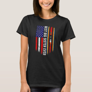Camiseta Bandera estadounidense y la bandera de Suazilandia