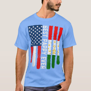 Camiseta Bandera estadounidense y la bandera de Tayikistán 