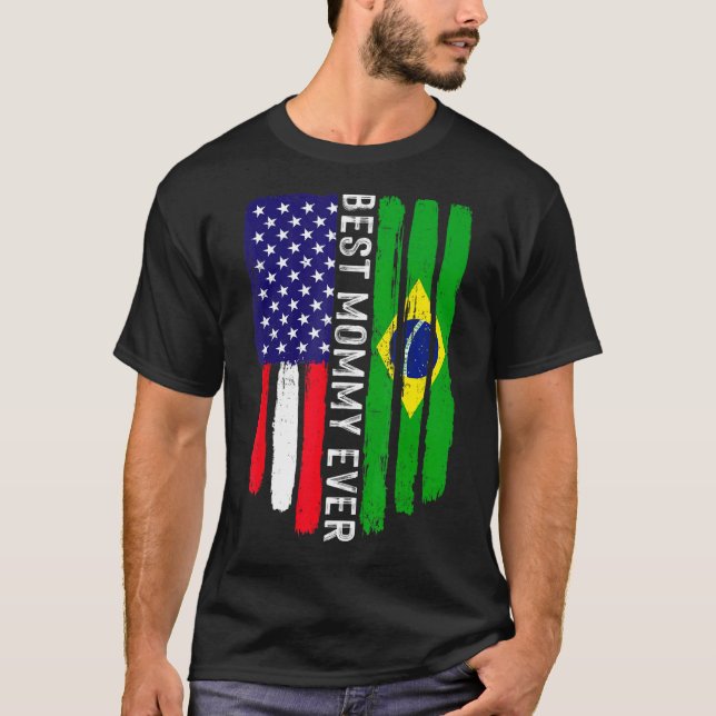 Camiseta Bandera estadounidense y la mejor familia de mami (Anverso)