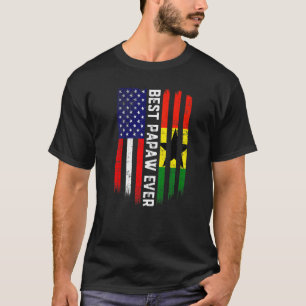 Camiseta Bandera estadounidense y la mejor familia Papaw de