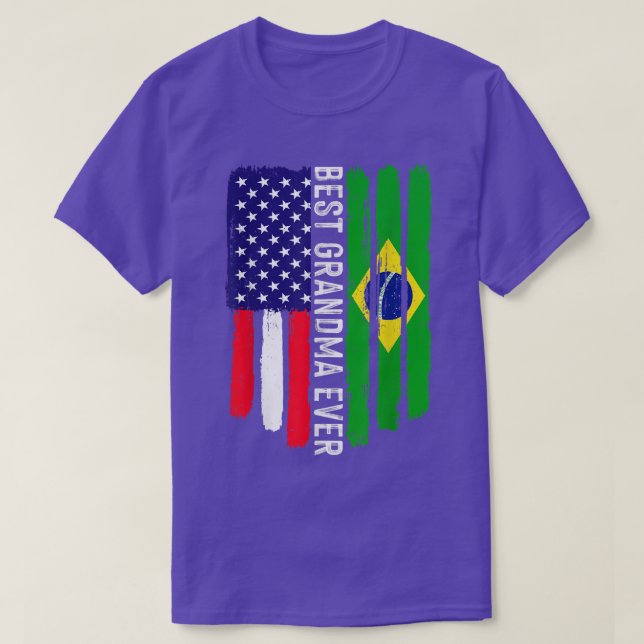 Camiseta Bandera estadounidense y mejor abuela de la histor (Diseño del anverso)