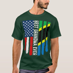 Camiseta Bandera estadounidense y mejor abuela de la histor