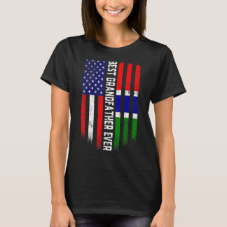 Camiseta Bandera estadounidense y mejor abuelo de bandera d