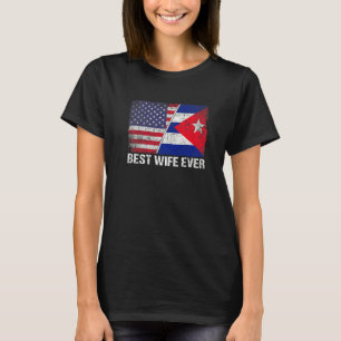 Camiseta Bandera estadounidense y mejor familia de esposa e