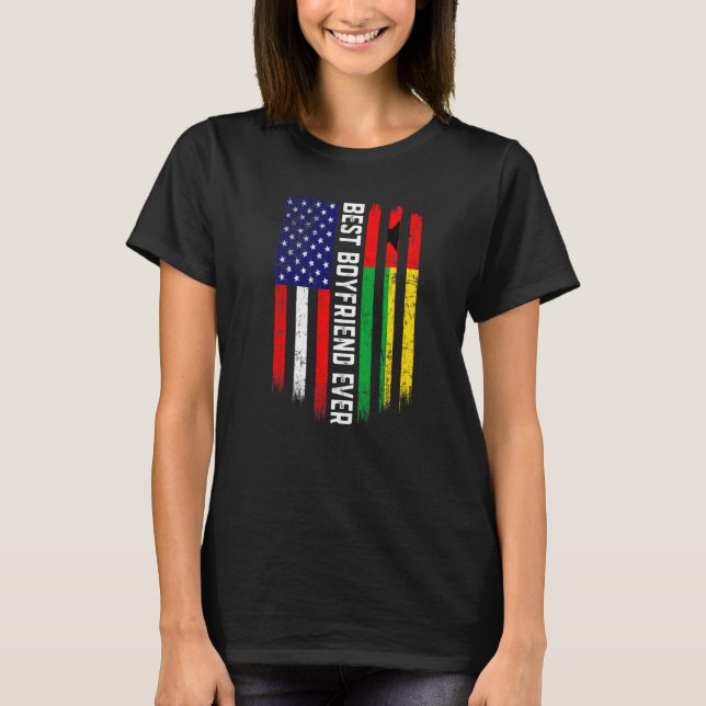 Camiseta Bandera estadounidense y mejor novio de la bandera (Anverso)