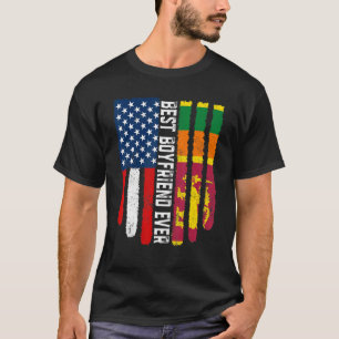 Camiseta Bandera estadounidense y mejor novio de la bandera