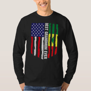 Camiseta Bandera estadounidense y Senegal Mejor Abuela de l