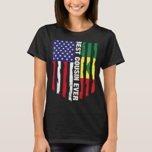 Camiseta Bandera estadounidense y Senegal Mejor Primo de la