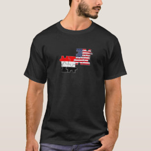 Camiseta Bandera estadounidense yemení de Yemen EE. UU.  