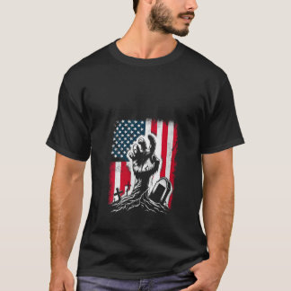 Camiseta Bandera estadounidense zombie patriótica estadouni