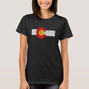 Camiseta Bandera Estatal Colorado en problemas Denver Co Pa