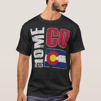 Camiseta Bandera Estatal Colorado Home CO 1876