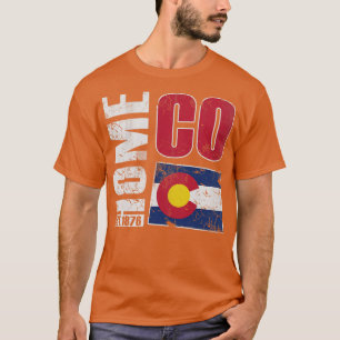 Camiseta Bandera Estatal Colorado Home CO 1876