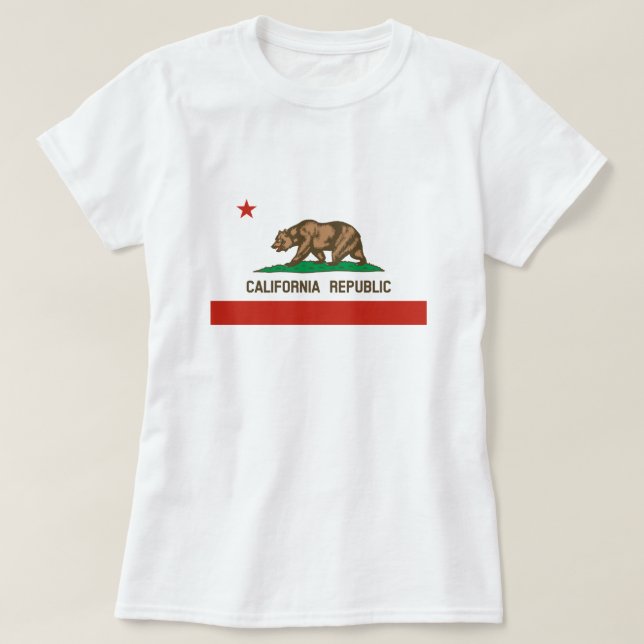 Camiseta Bandera estatal de California (Diseño del anverso)