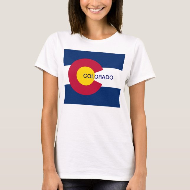 Camiseta Bandera Estatal de Colorado (Anverso)