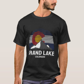 Camiseta Bandera Estatal de Grand Lake Colorado