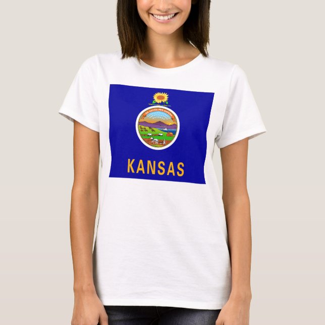 Camiseta Bandera estatal de Kansas (Anverso)
