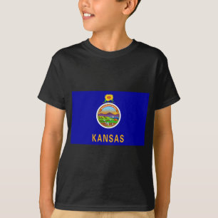 Camiseta Bandera estatal de Kansas