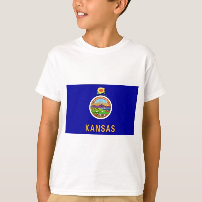 Camiseta Bandera estatal de Kansas (Anverso)