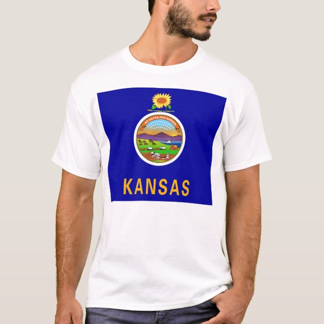 Camiseta Bandera estatal de Kansas (Anverso)