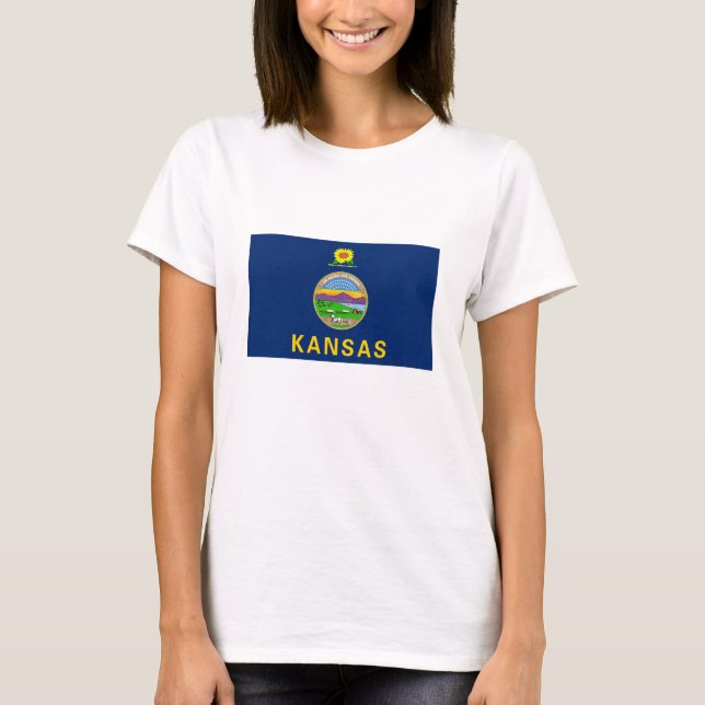 Camiseta Bandera estatal de Kansas (Anverso)