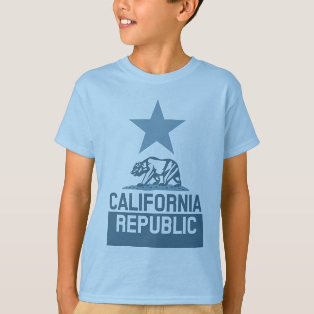 Camiseta Bandera estatal de la REPÚBLICA CALIFORNIA (Anverso)
