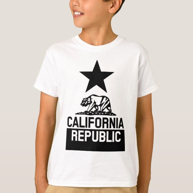 Camiseta Bandera estatal de la REPÚBLICA CALIFORNIA (Anverso)
