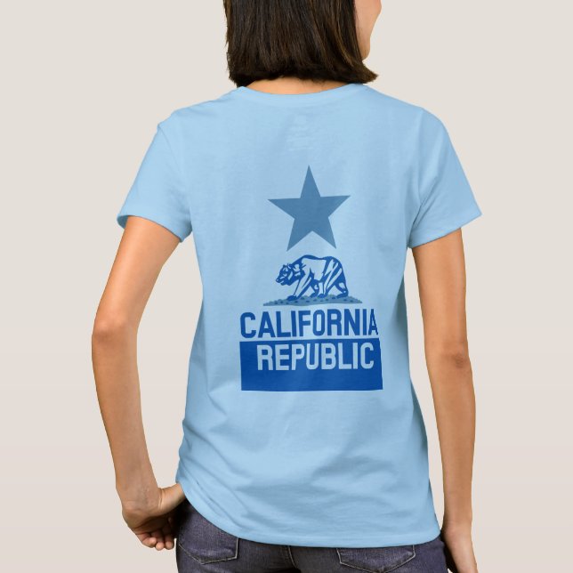 Camiseta Bandera estatal de la REPÚBLICA CALIFORNIA (Reverso)