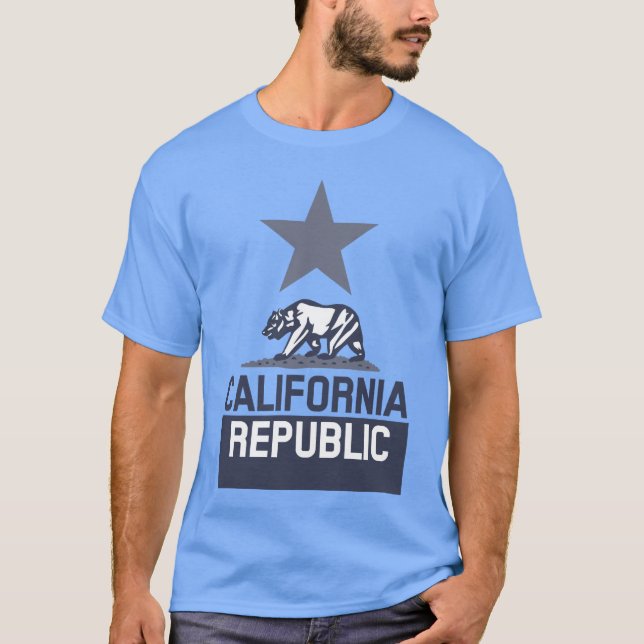 Camiseta Bandera estatal de la REPÚBLICA CALIFORNIA (Anverso)