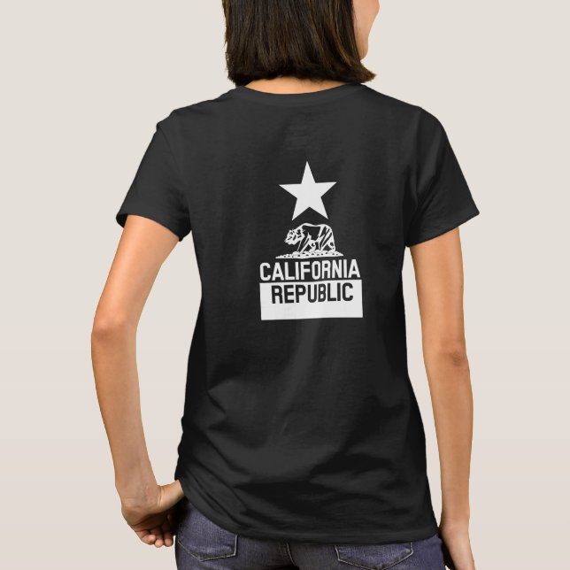 Camiseta Bandera estatal de la REPÚBLICA CALIFORNIA (Reverso)