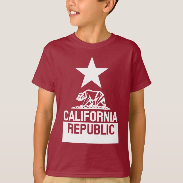 Camiseta Bandera estatal de la REPÚBLICA CALIFORNIA (Anverso)