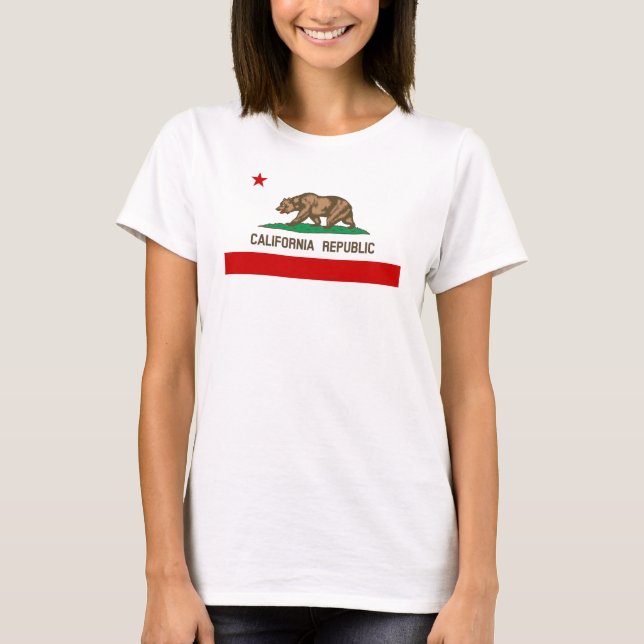 Camiseta Bandera estatal de la República de California (Anverso)